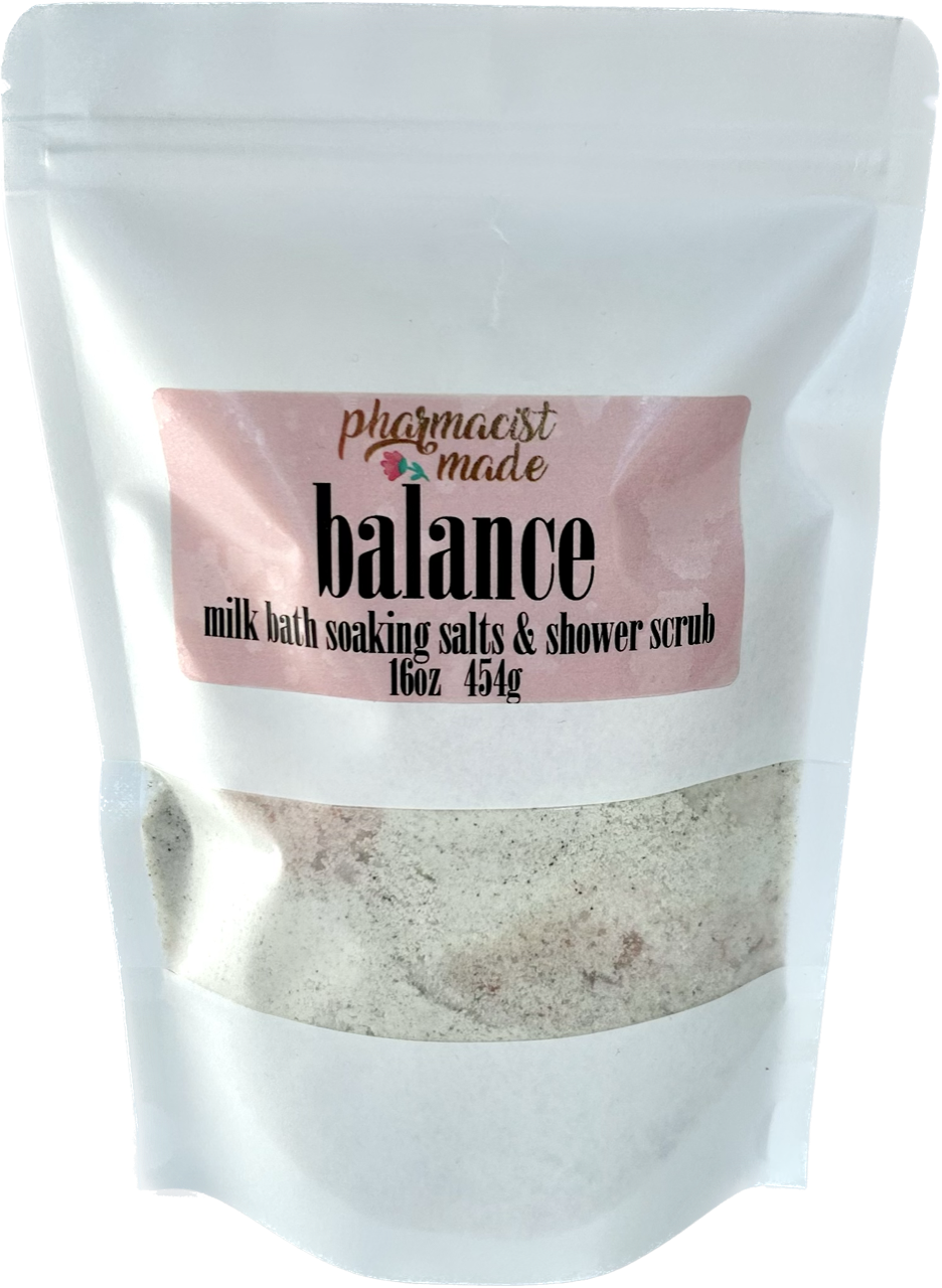 Milk Bath Soaking Salts and Shower Scrub by Pharmacist Made