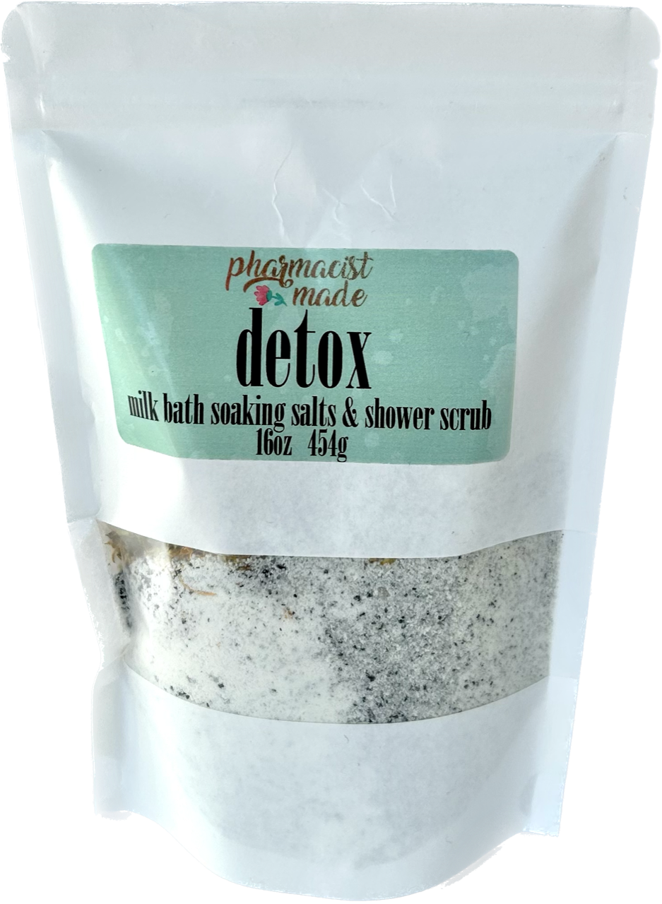 Milk Bath Soaking Salts and Shower Scrub by Pharmacist Made