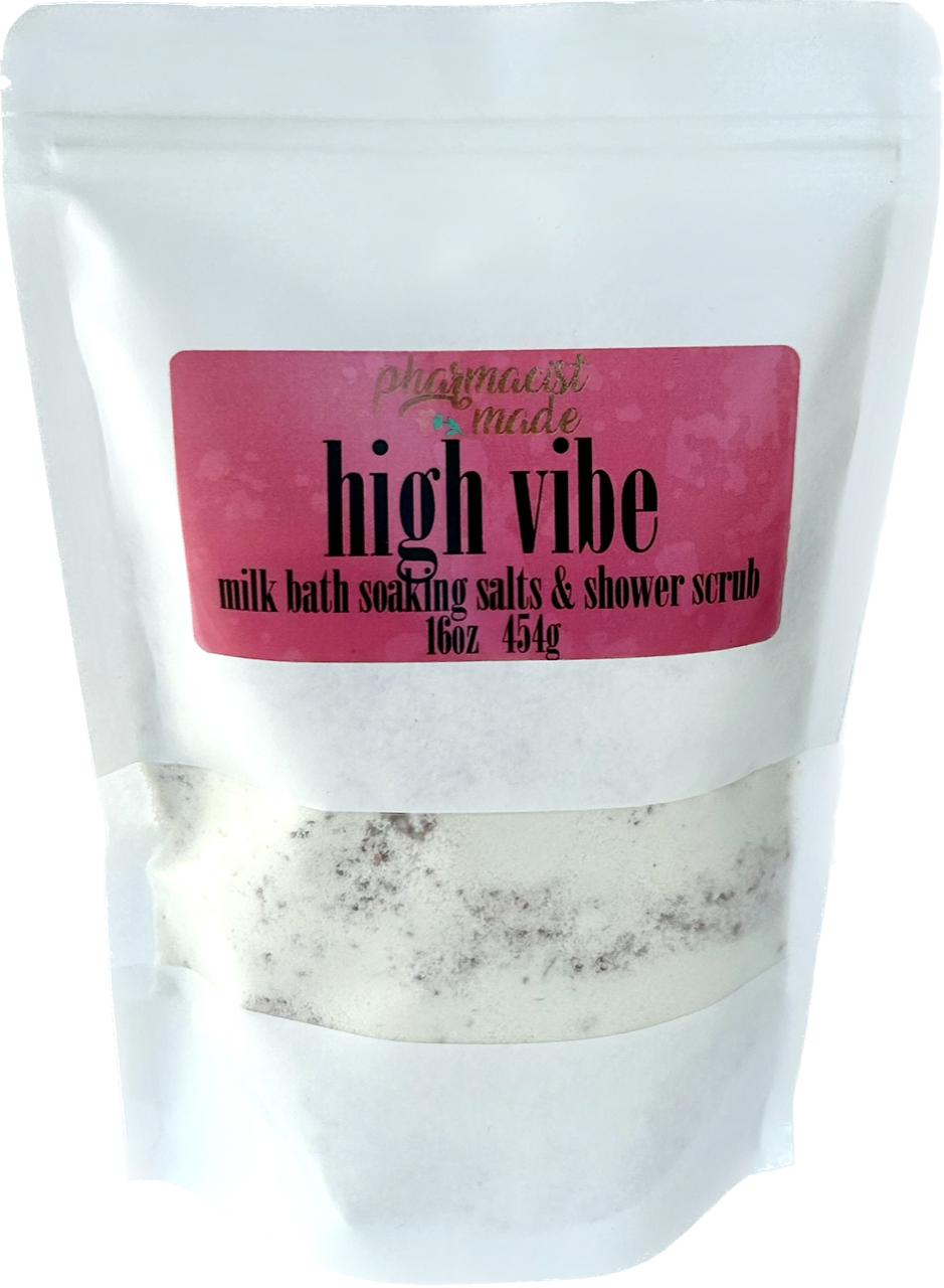 Milk Bath Soaking Salts and Shower Scrub by Pharmacist Made