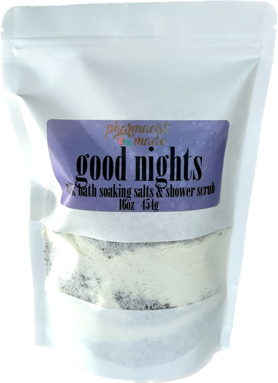 Milk Bath Soaking Salts and Shower Scrub by Pharmacist Made